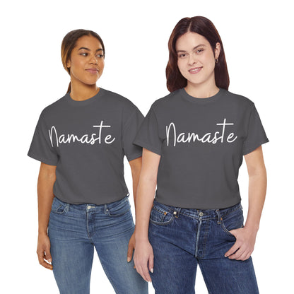 "Namaste" & "Namaste" (Hindi Greetings) Unisex Heavy Cotton Tee