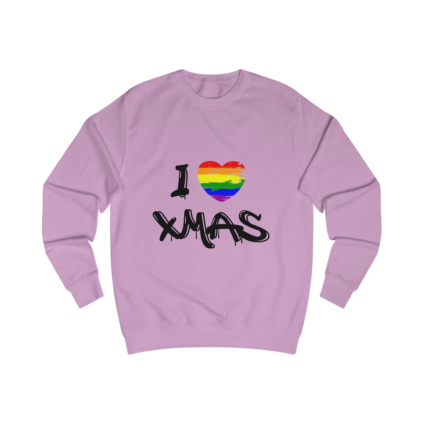 Rainbow Heart Grafitti Unisex Sweatshirt - I Heart Xmas