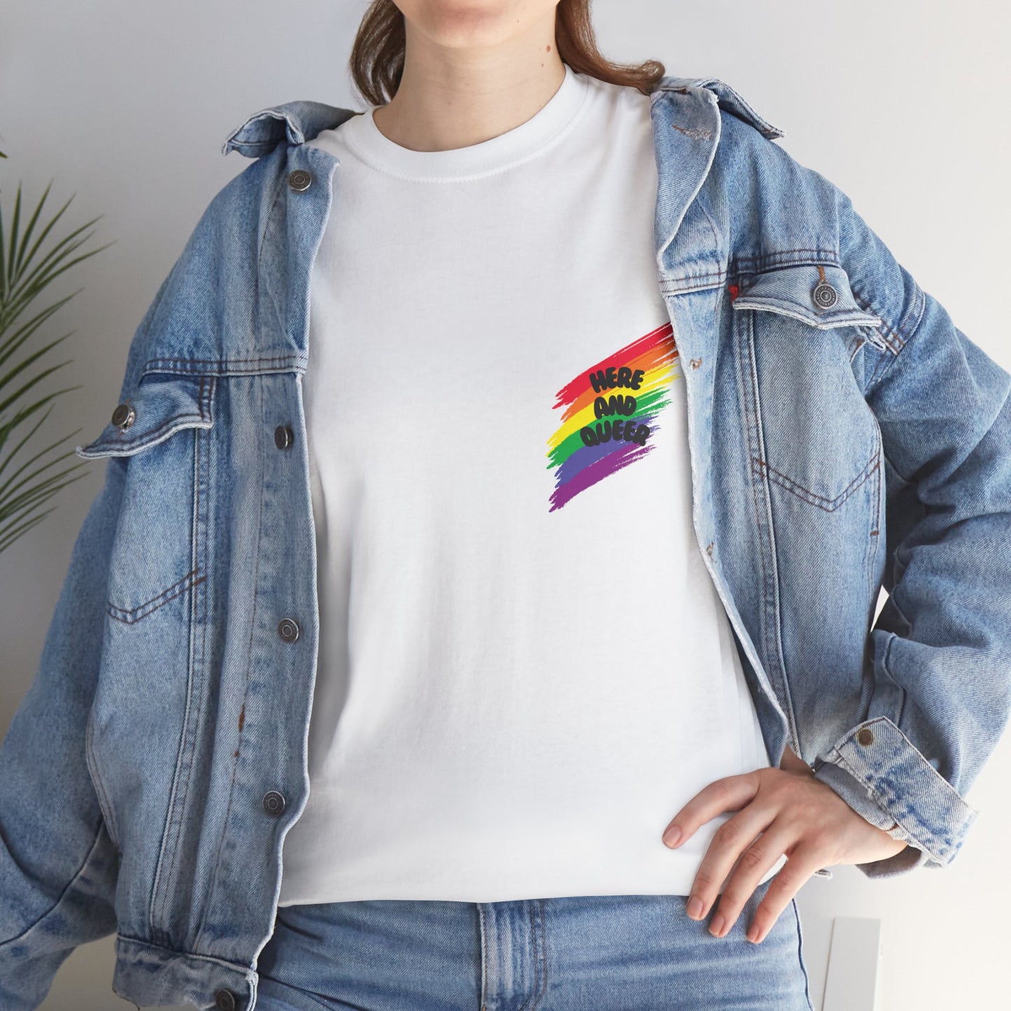 Unisex Heavy Cotton Tee - Here And Queer Mini