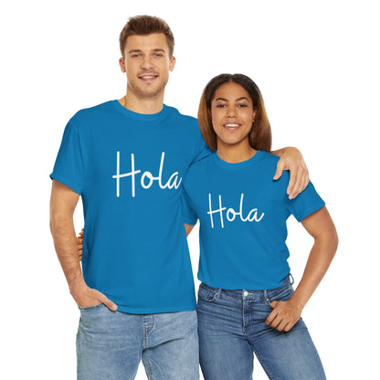 "Hola" & "Hasta Luego" (Spanish Greetings) Unisex Heavy Cotton Tee