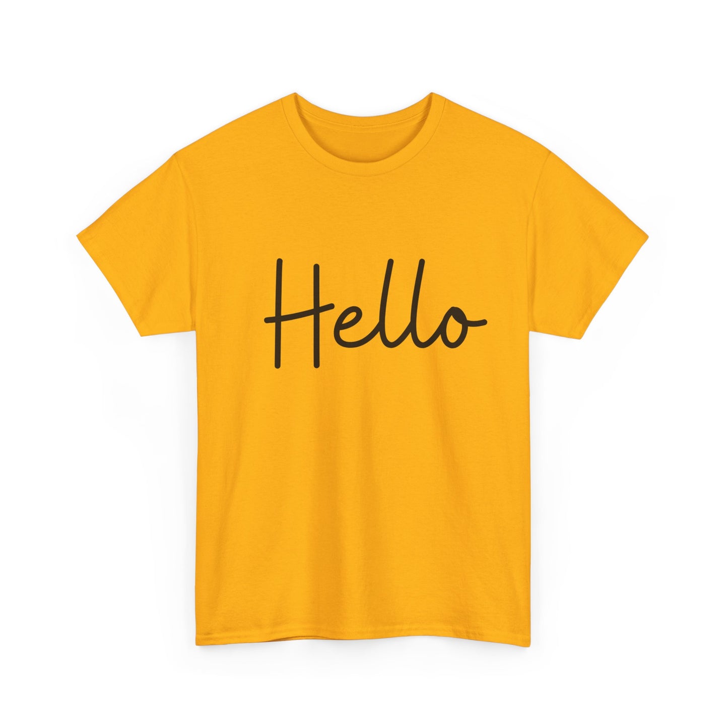 "Hello" (English Greeting) Unisex Heavy Cotton Tee