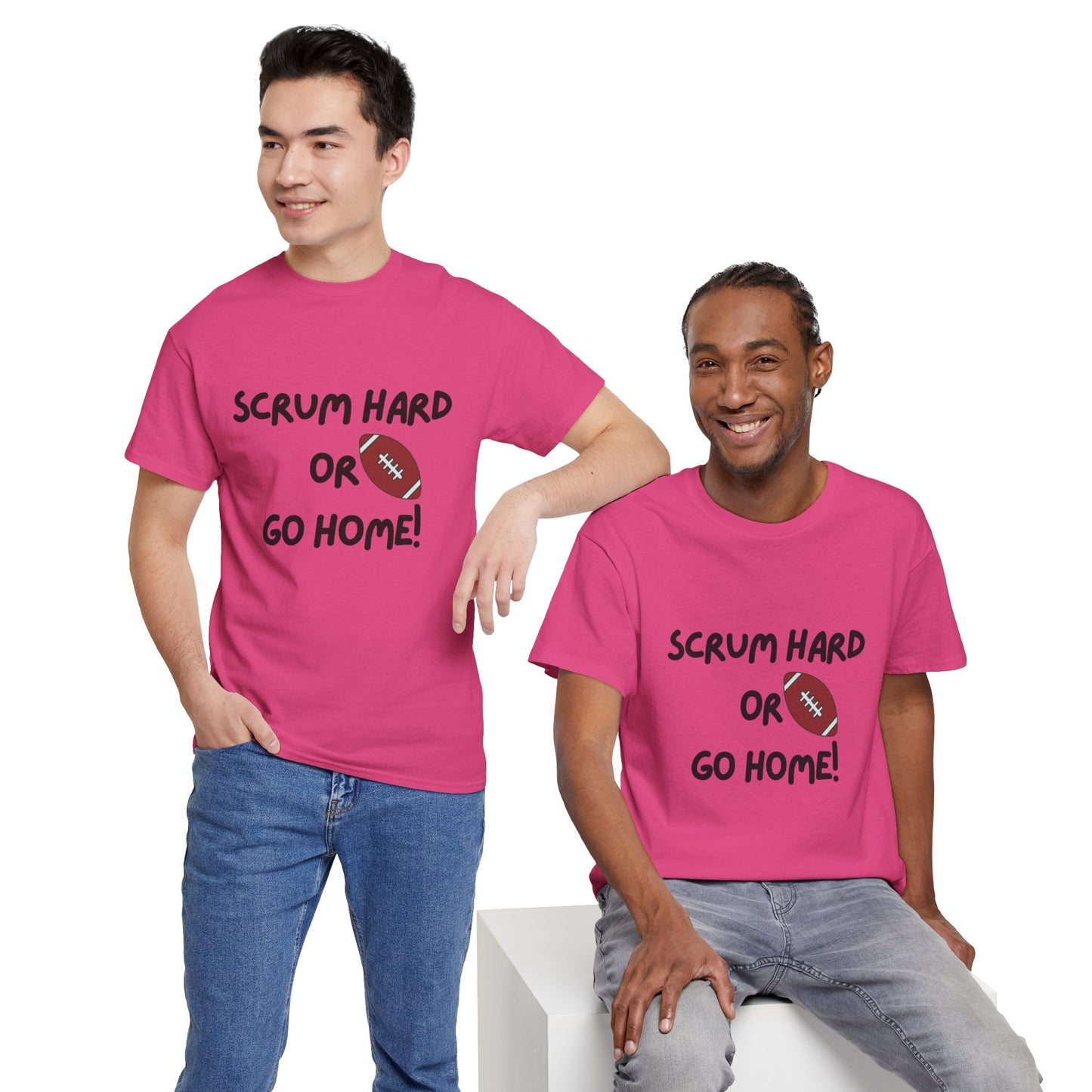 Unisex Heavy Cotton Tee - Scrum Hard Or Go Home