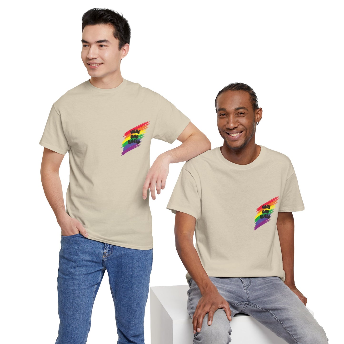 Unisex Heavy Cotton Tee - Here And Queer Mini