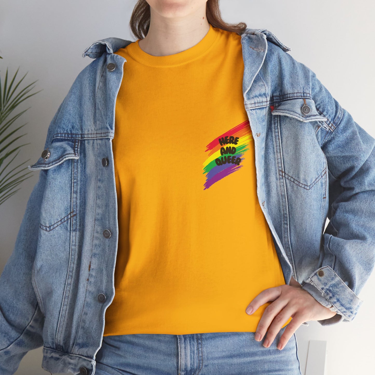 Unisex Heavy Cotton Tee - Here And Queer Mini