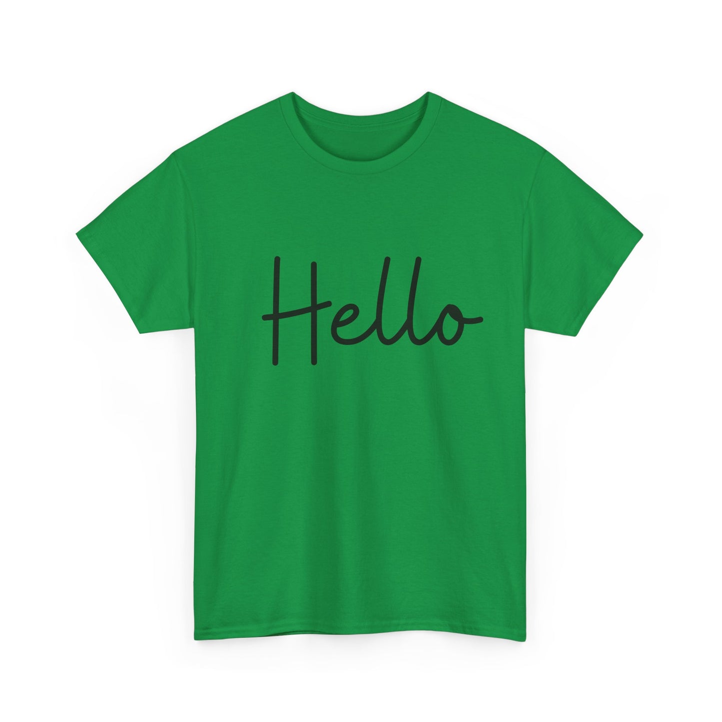 "Hello" (English Greeting) Unisex Heavy Cotton Tee