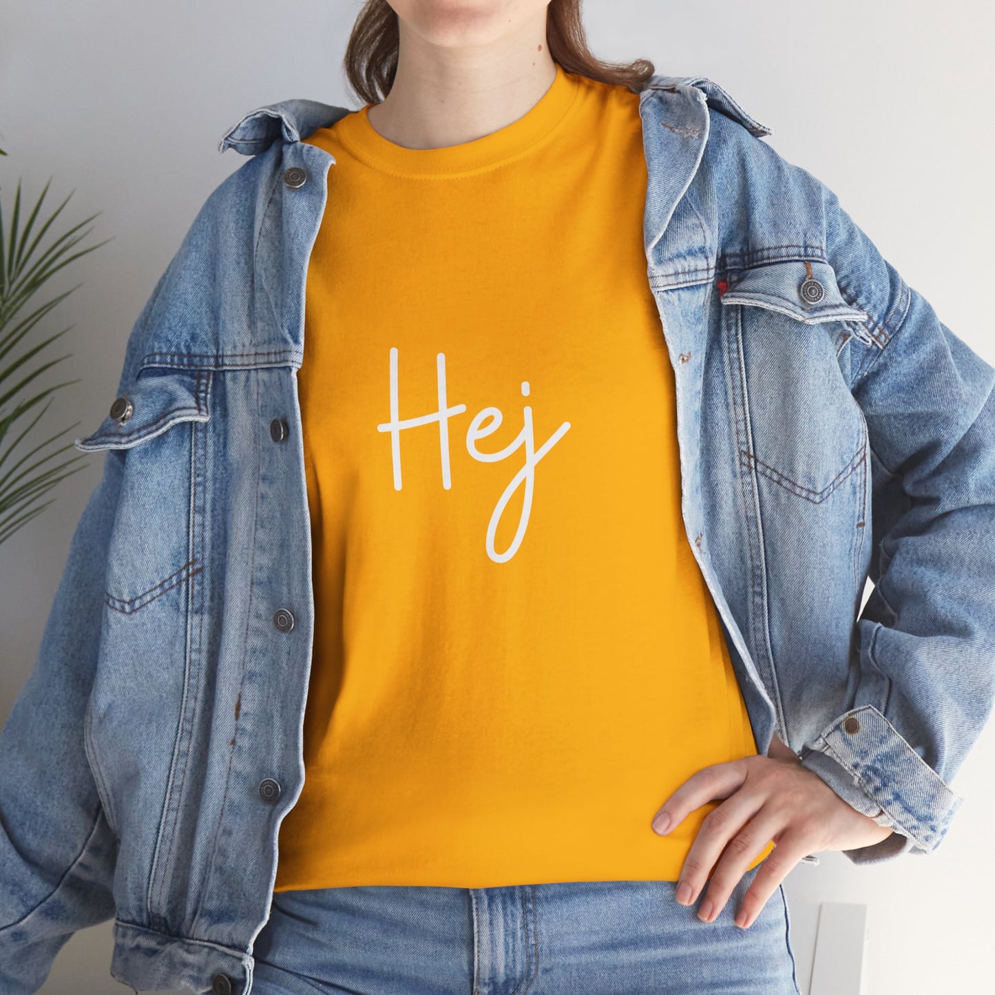 "Hej" & "Farvel" (Danish Greetings) Unisex Heavy Cotton Tee