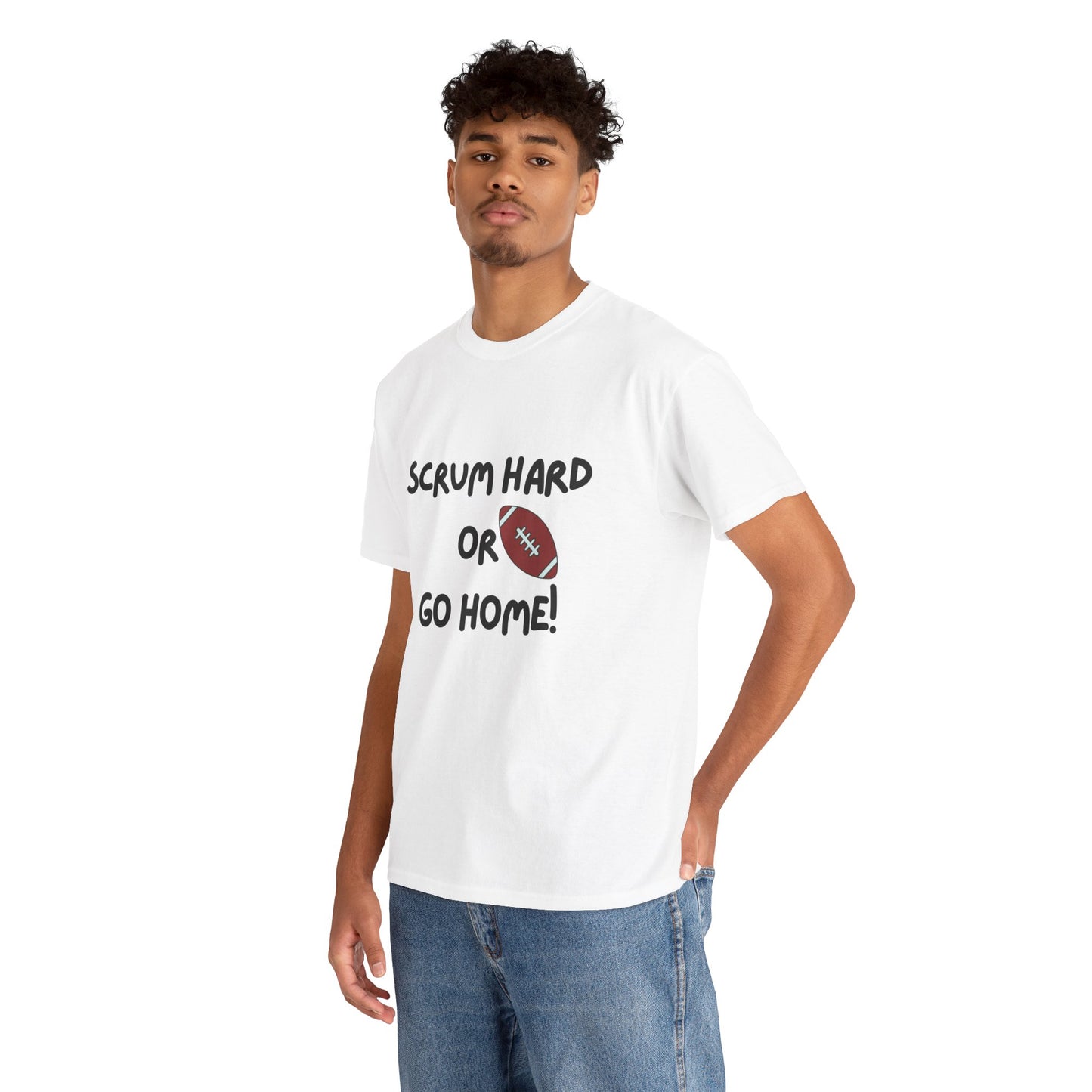 Unisex Heavy Cotton Tee - Scrum Hard Or Go Home