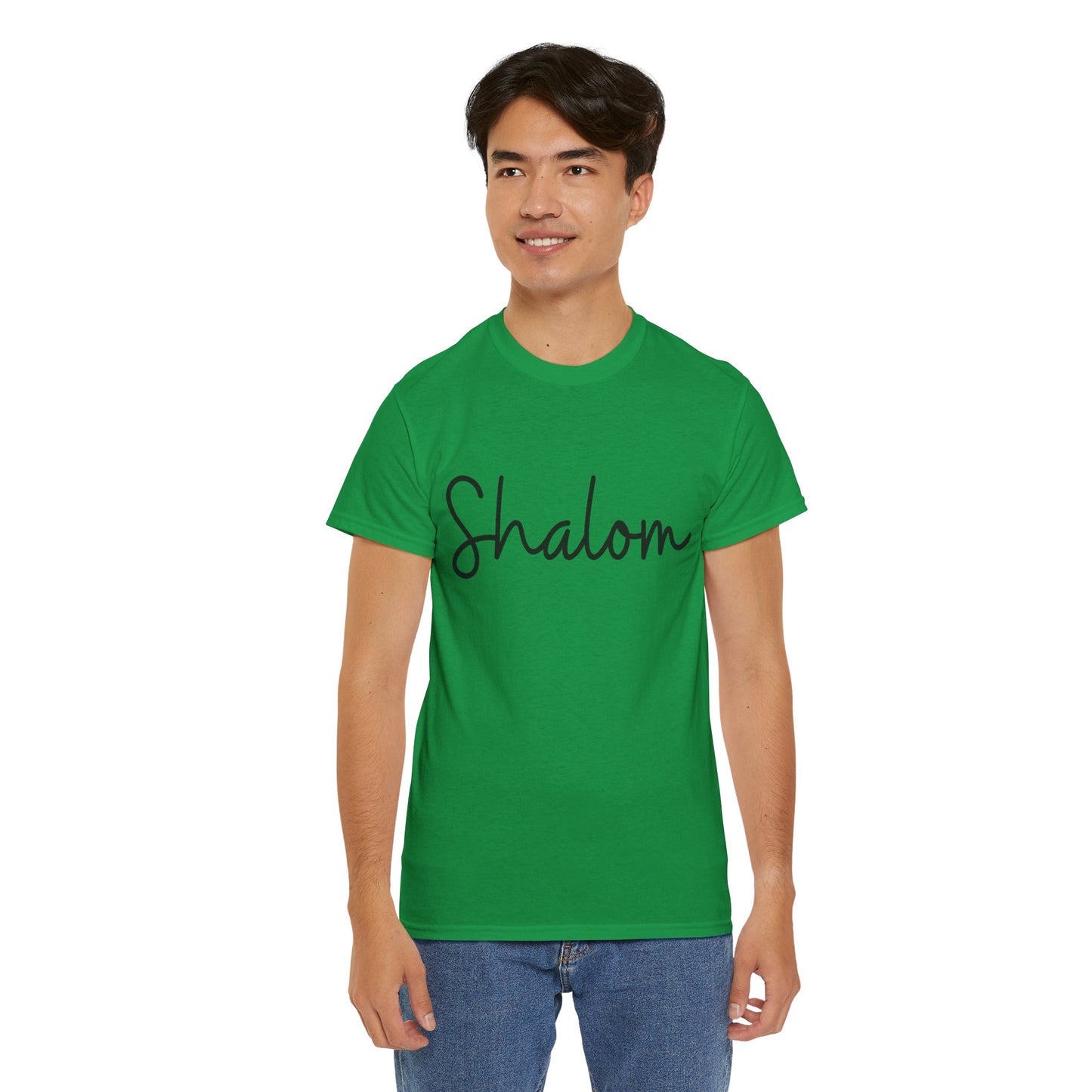 "Shalom" (Hebrew Greeting) Unisex Heavy Cotton Tee