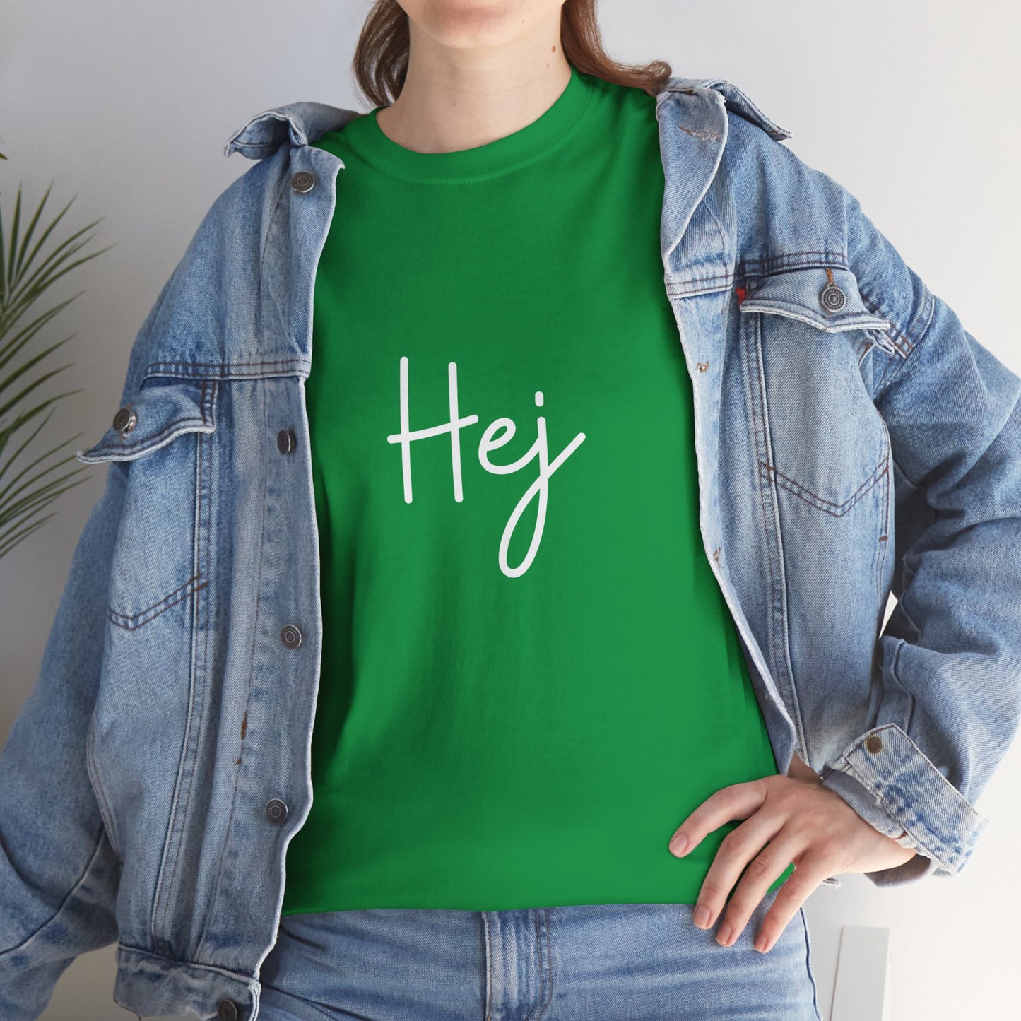 "Hej" & "Farvel" (Danish Greetings) Unisex Heavy Cotton Tee