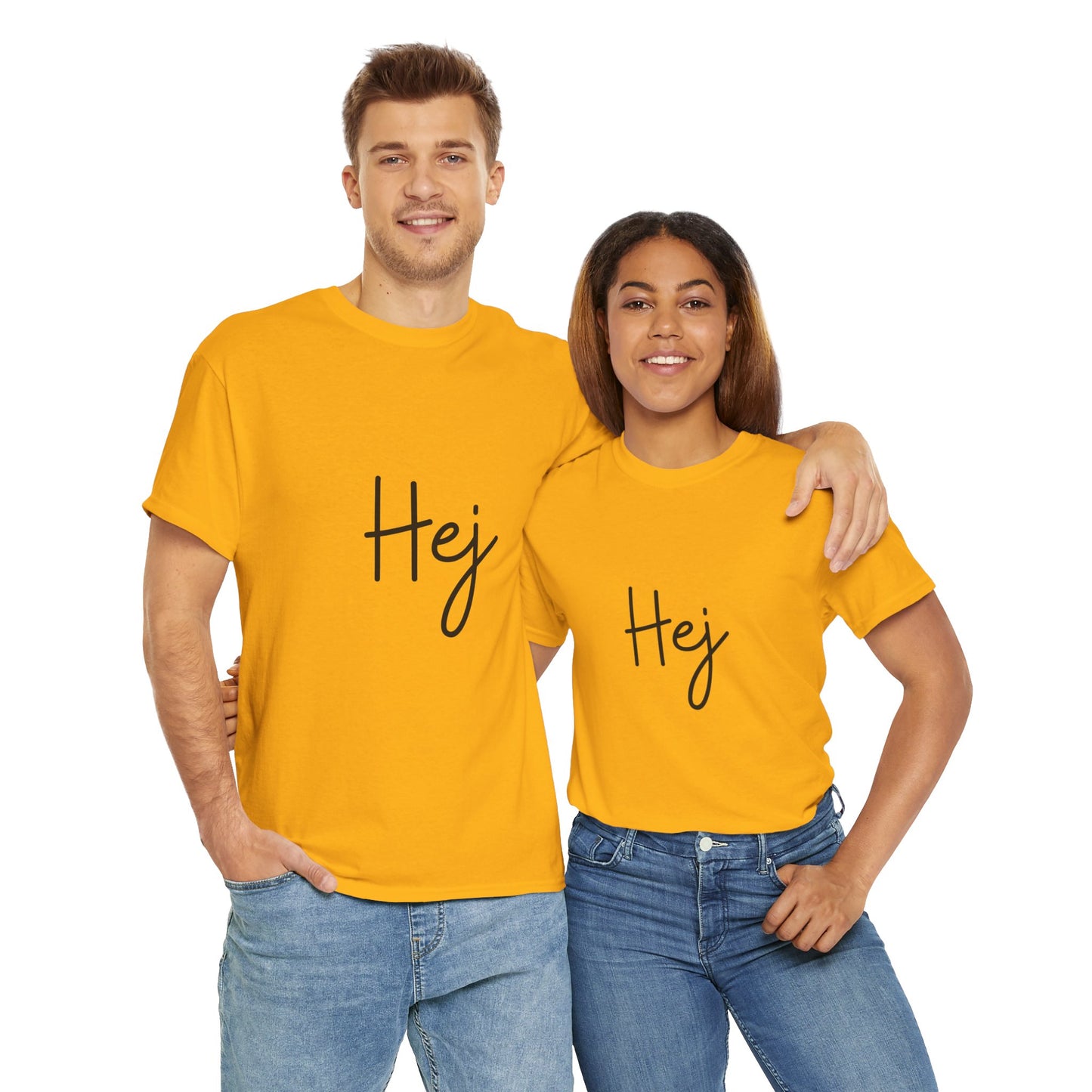 "Hej" (Danish Greeting) Unisex Heavy Cotton Tee