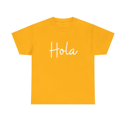 "Hola" & "Hasta Luego" (Spanish Greetings) Unisex Heavy Cotton Tee