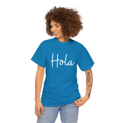 "Hola" & "Hasta Luego" (Spanish Greetings) Unisex Heavy Cotton Tee