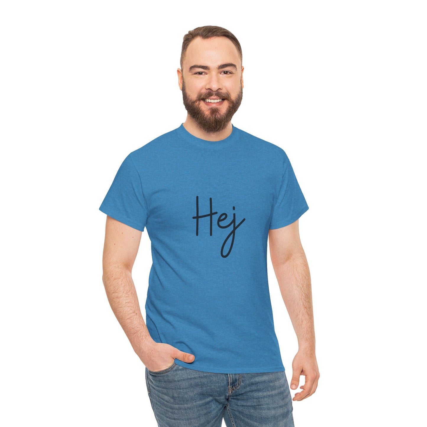 "Hej" (Danish Greeting) Unisex Heavy Cotton Tee