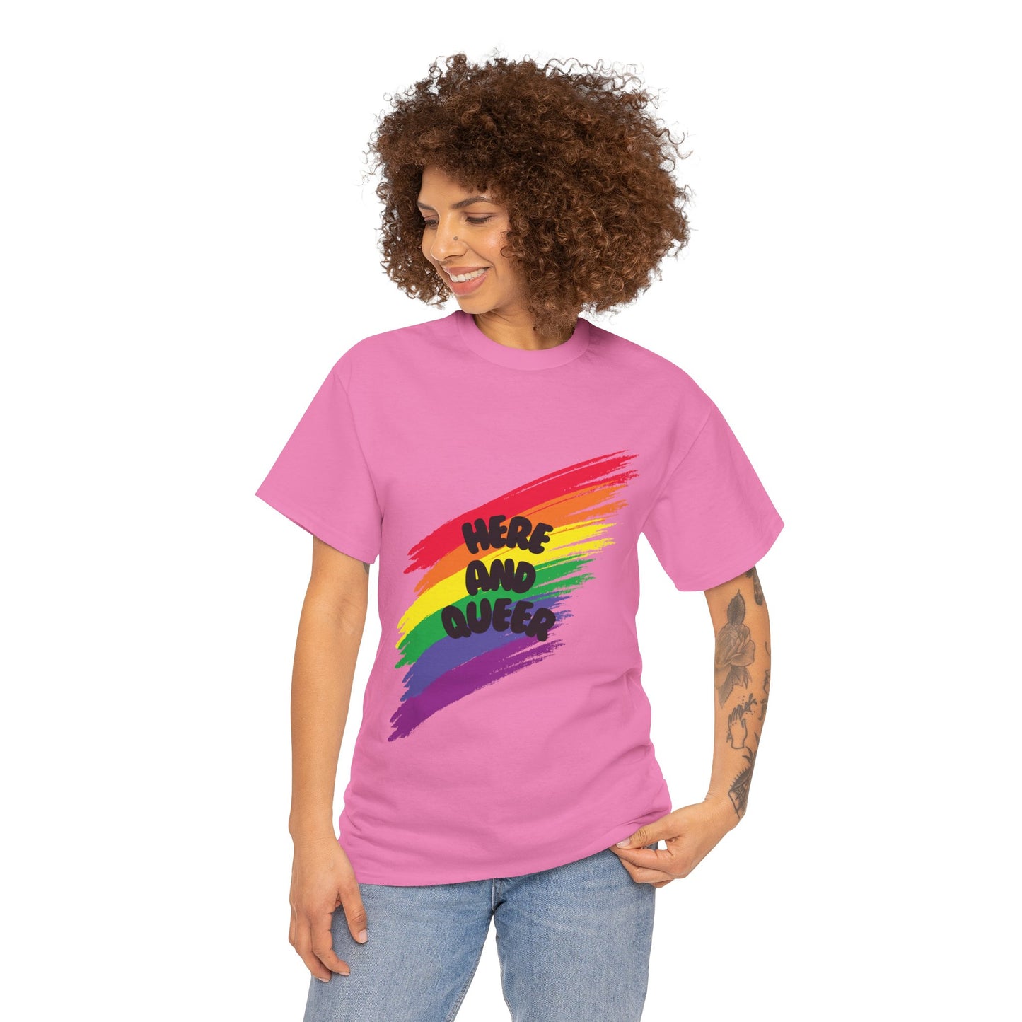 Unisex Heavy Cotton Tee - Here And Queer