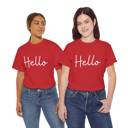 "Hello" & "Goodbye" (English Greetings) Unisex Heavy Cotton Tee