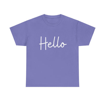 "Hello" & "Goodbye" (English Greetings) Unisex Heavy Cotton Tee