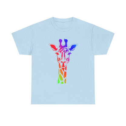 vibrant animal lover t-shirt with colourful rainbow gecko outline. Great for as a gift. Great for wildlife adventures.