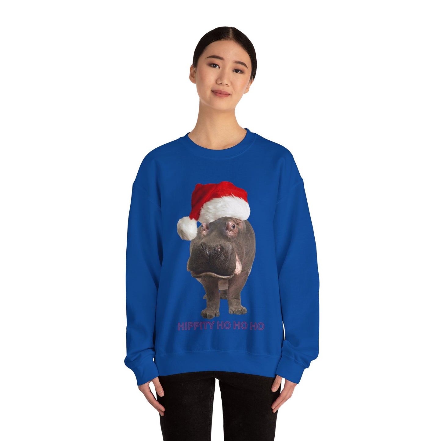 Hippity-Ho Hippo xmas Crewneck Sweatshirt