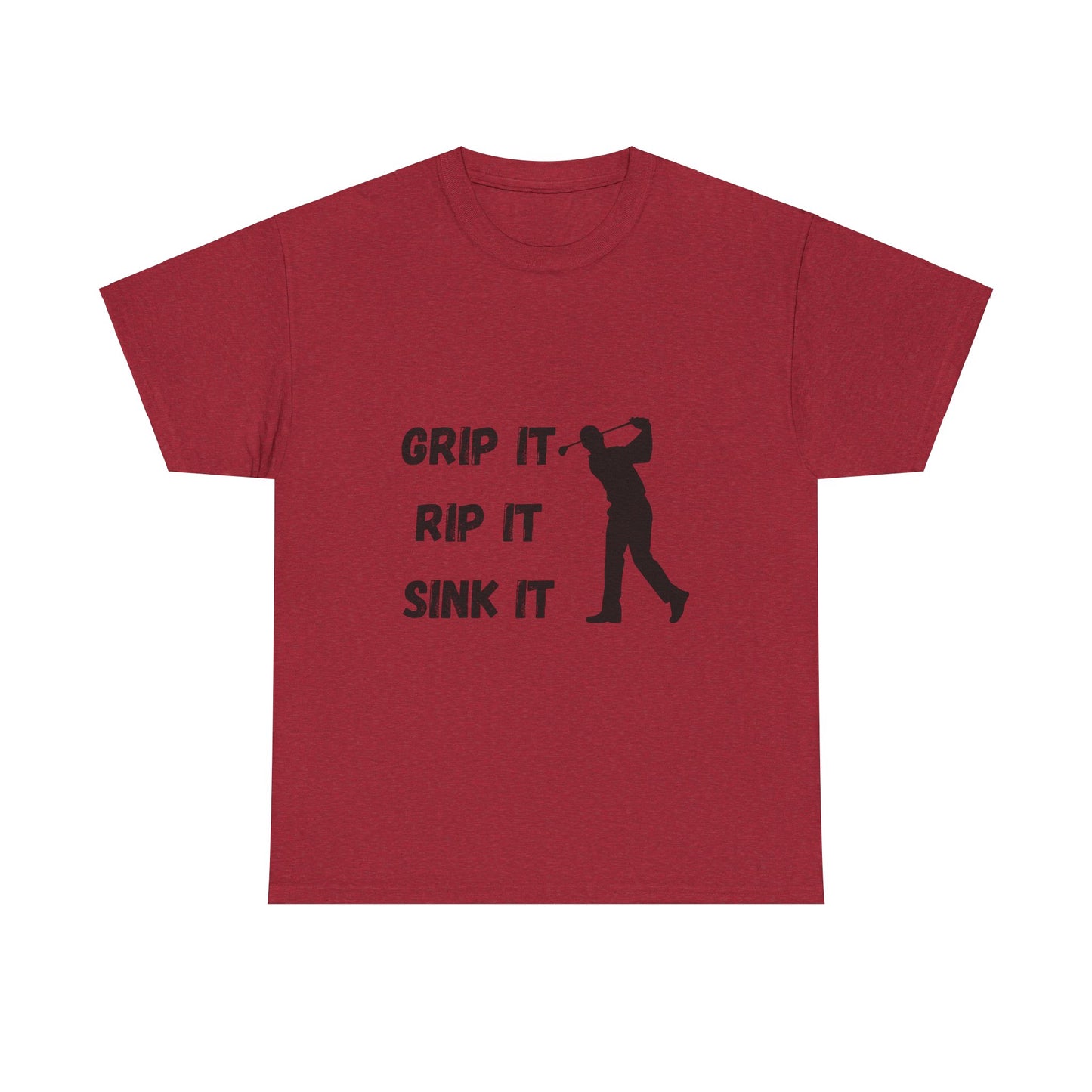 Unisex Heavy Cotton Tee - Grip It, Rip It, Sink It Man