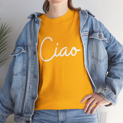 "Ciao" & "Arrivederci" (Italian Greetings) Unisex Heavy Cotton Tee