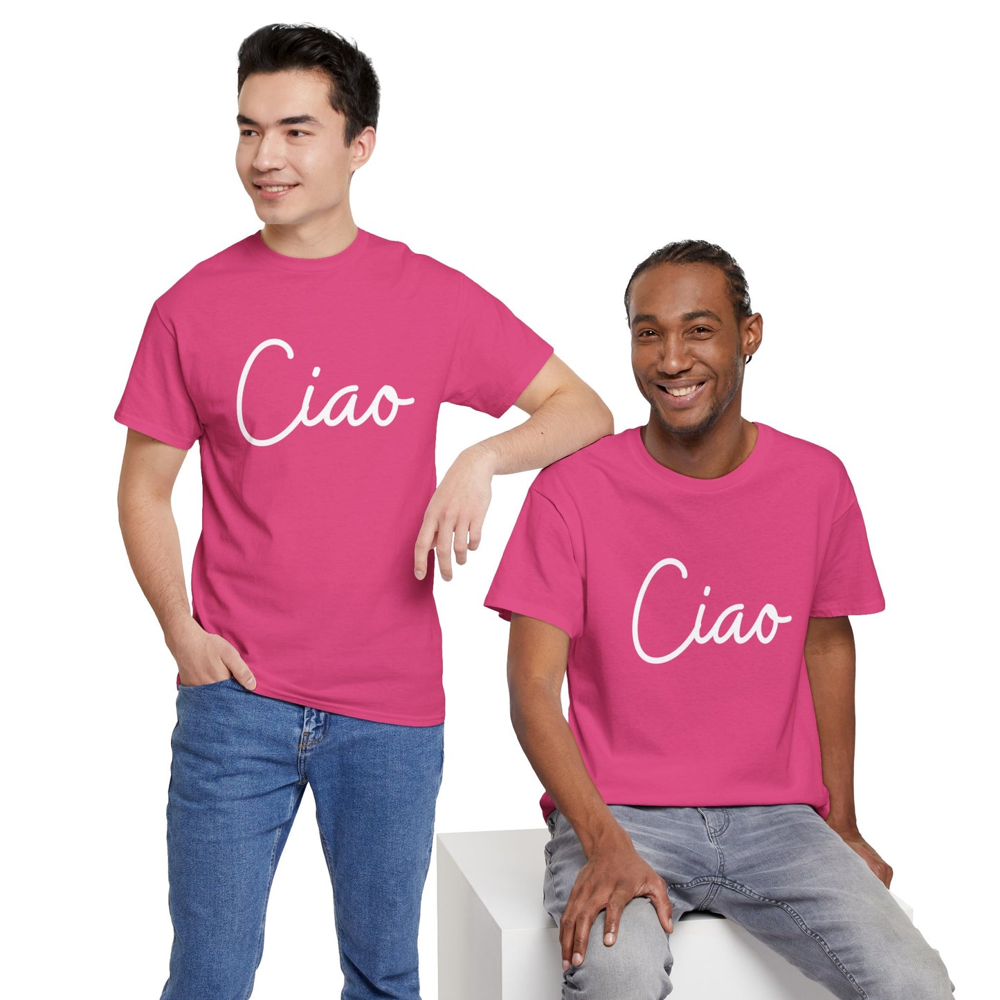 "Ciao" & "Arrivederci" (Italian Greetings) Unisex Heavy Cotton Tee