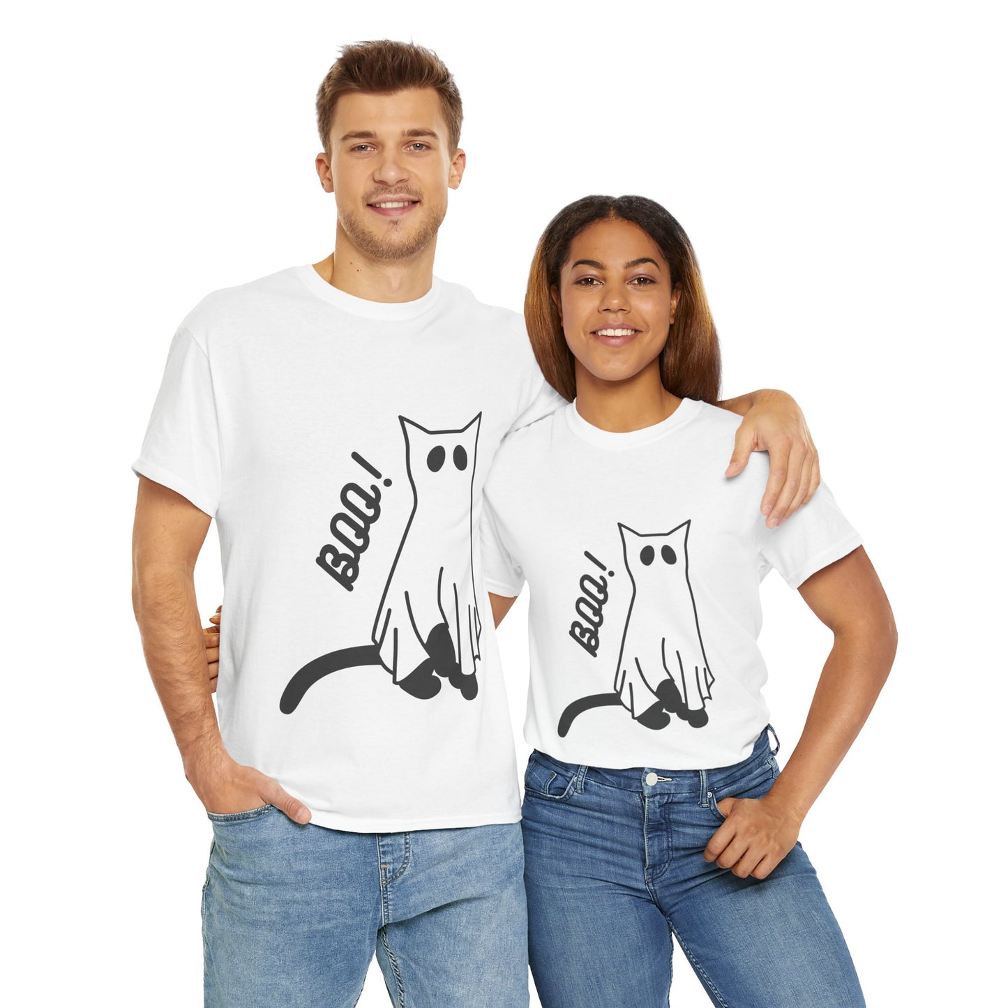 Unisex Heavy Cotton Tee - Boo Cat