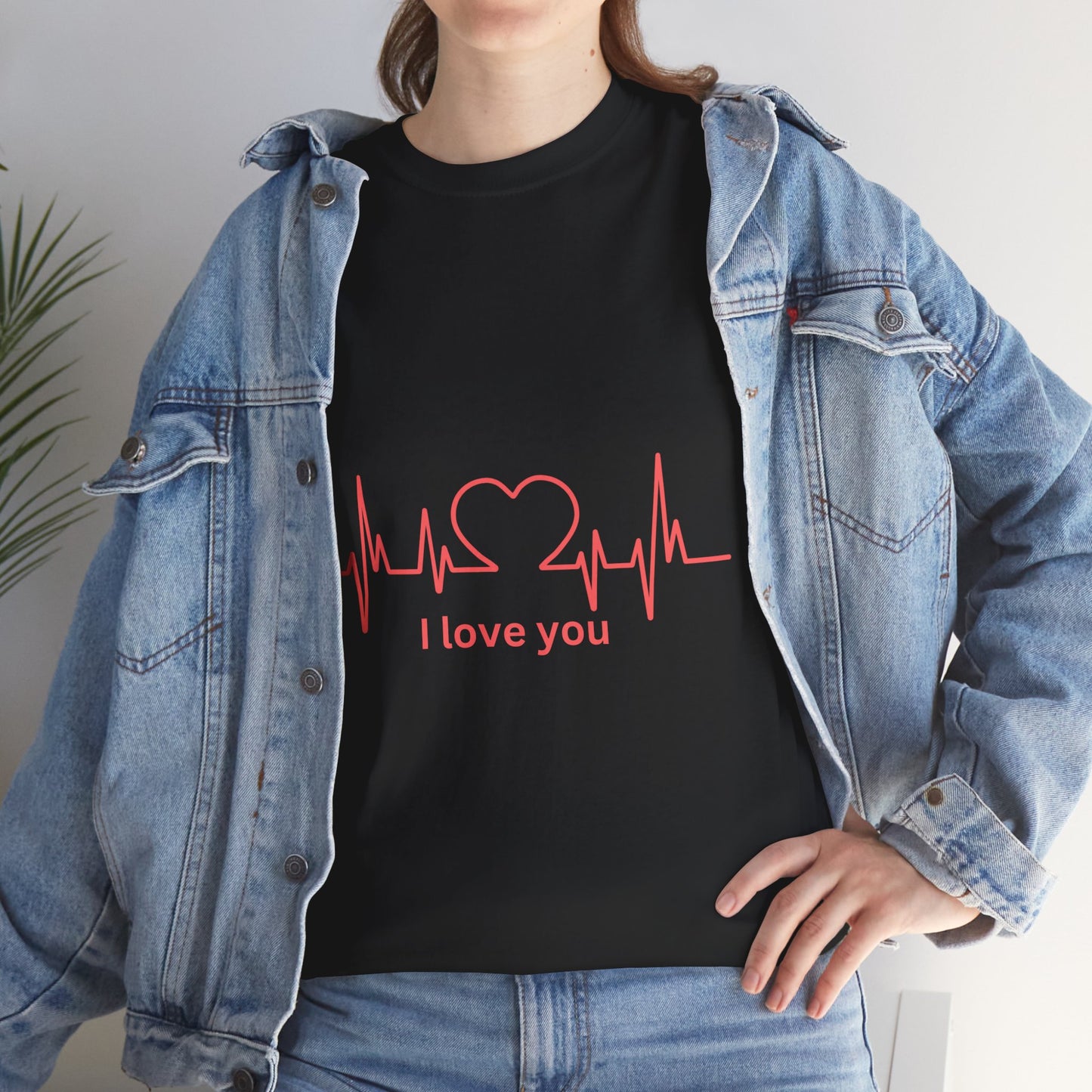 I Love You Heart Beat Unisex Tee