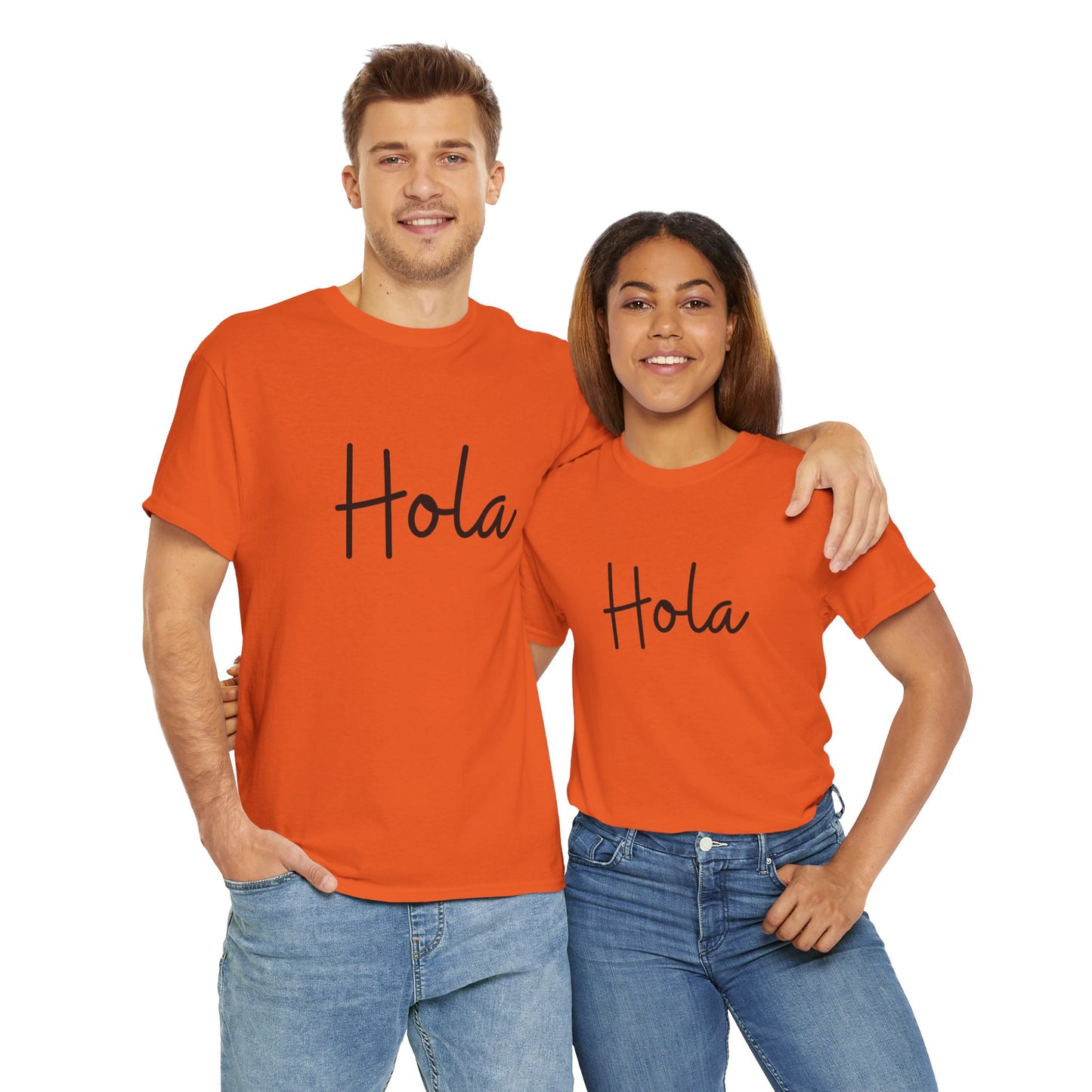 "Hola" & "Hasta Luego" (Spanish Greetings) Unisex Heavy Cotton Tee