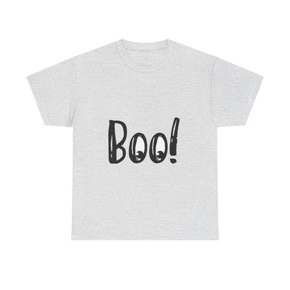 Unisex Heavy Cotton Tee - Boo Black Print