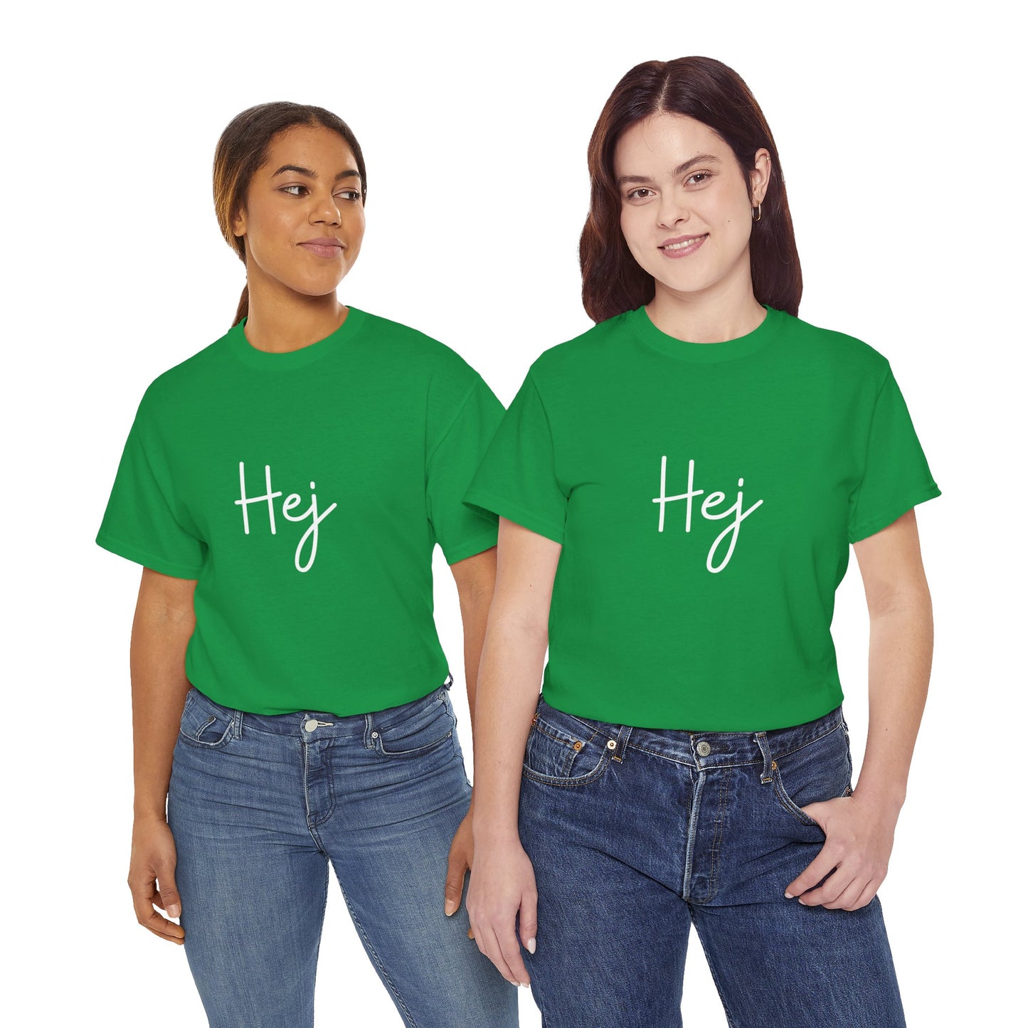 "Hej" & "Farvel" (Danish Greetings) Unisex Heavy Cotton Tee