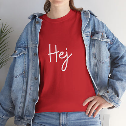 "Hej" & "Farvel" (Danish Greetings) Unisex Heavy Cotton Tee