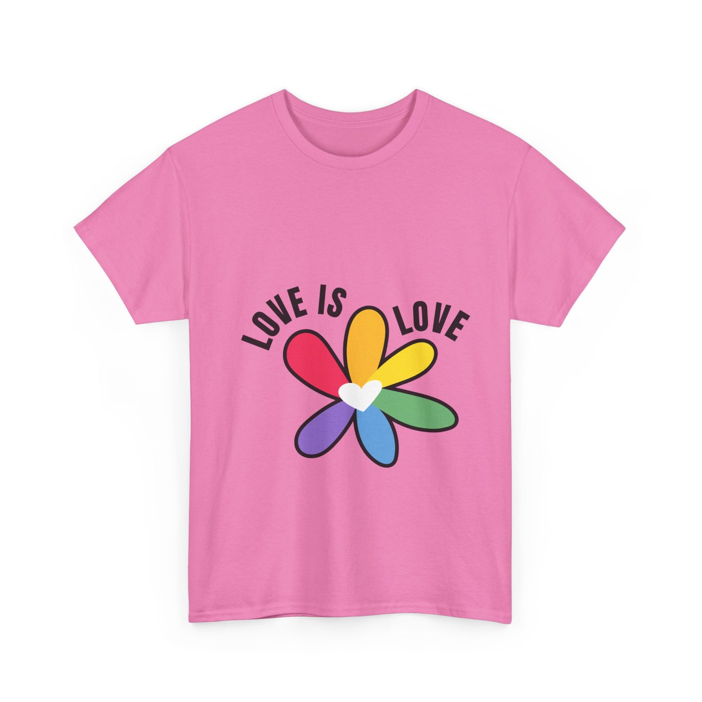 Unisex Heavy Cotton Tee - Rainbow Flower