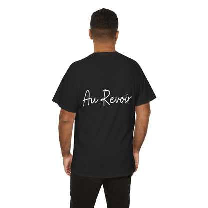 "Bonjour" & "Au Revoir" (French Greetings) Unisex Heavy Cotton Tee