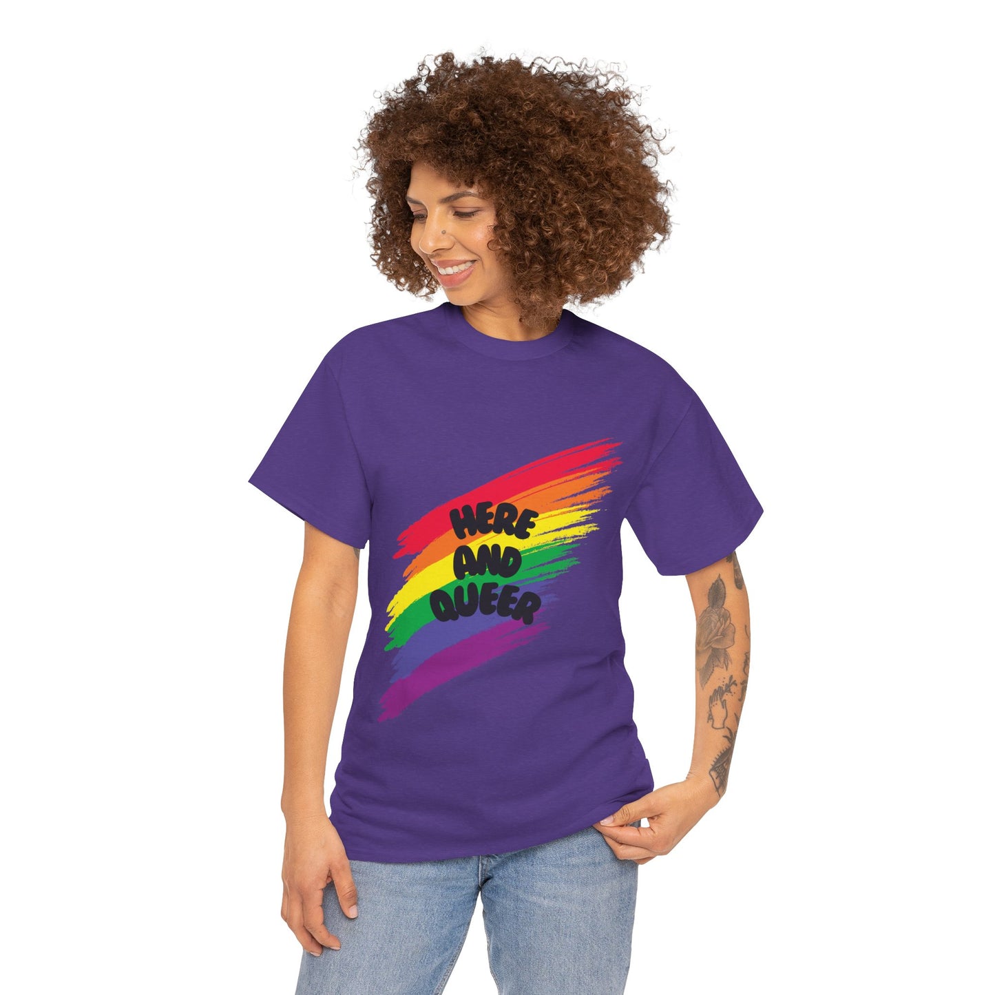 Unisex Heavy Cotton Tee - Here And Queer