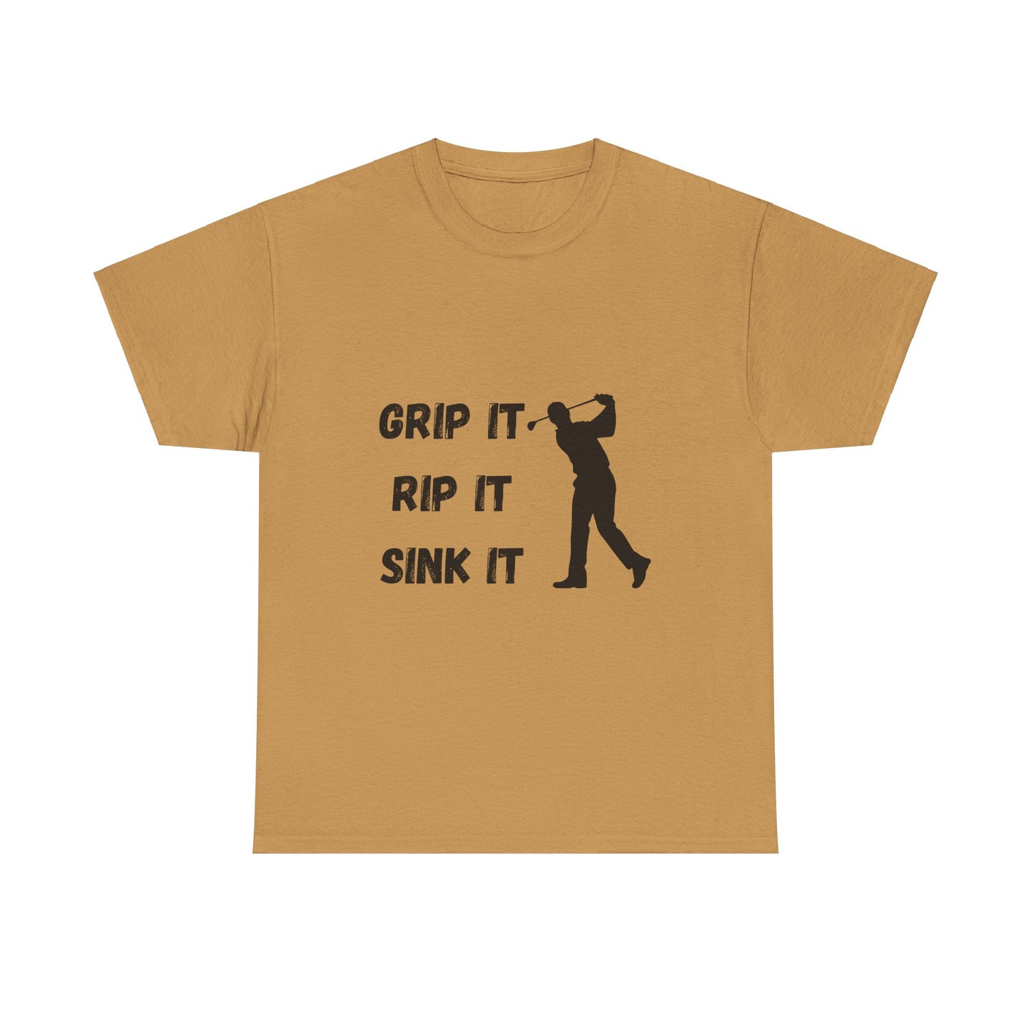 Unisex Heavy Cotton Tee - Grip It, Rip It, Sink It Man