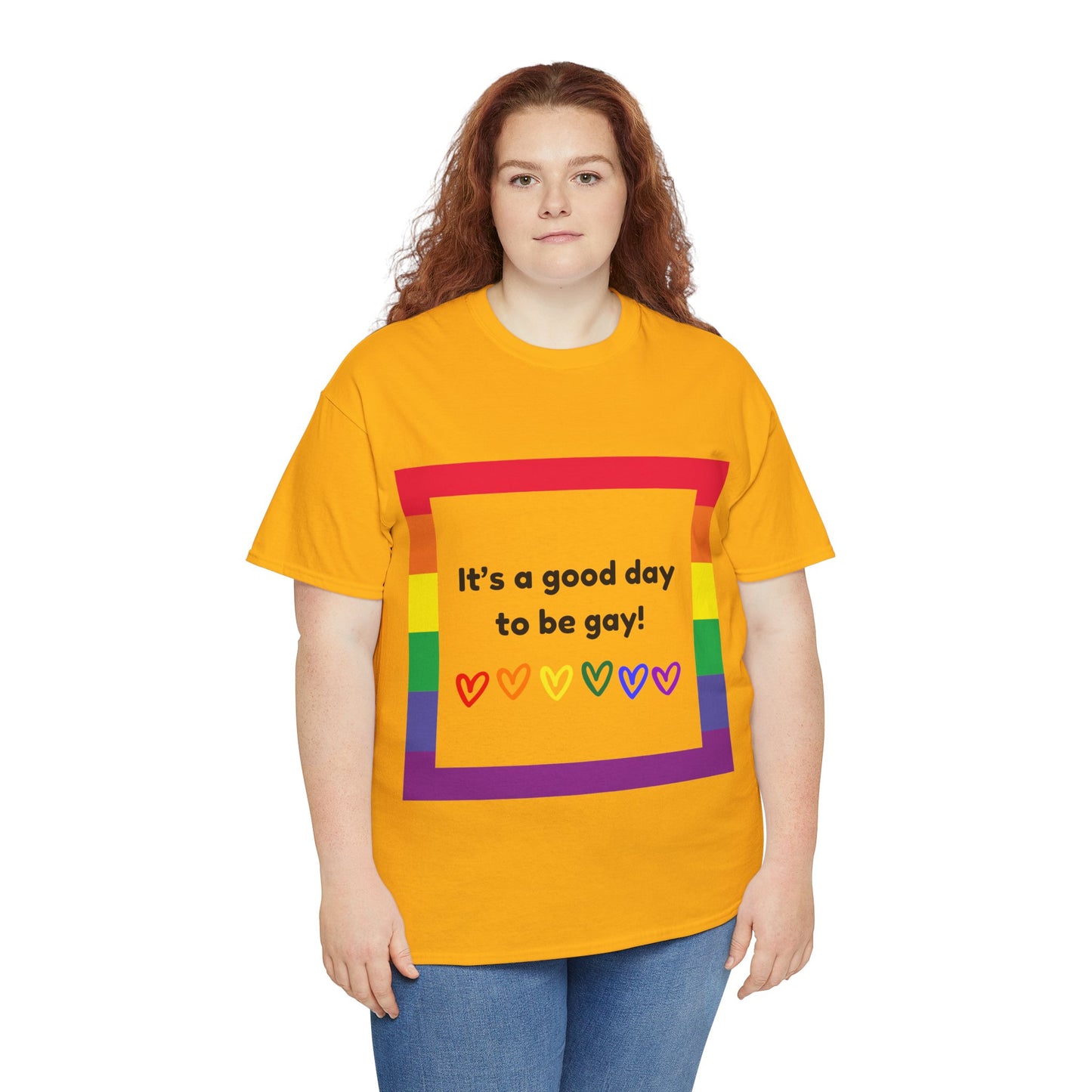 Unisex Heavy Cotton Tee - Good Day To Be Gay