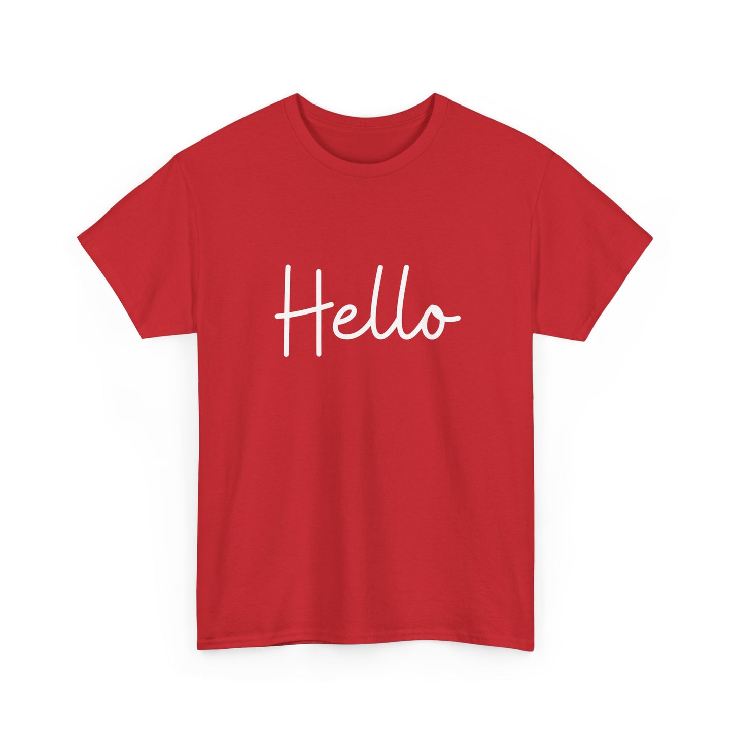 "Hello" (English Greeting) Unisex Heavy Cotton Tee