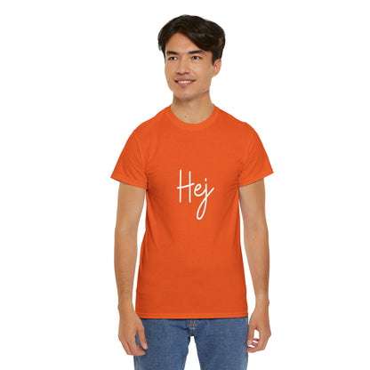 "Hej" & "Farvel" (Danish Greetings) Unisex Heavy Cotton Tee