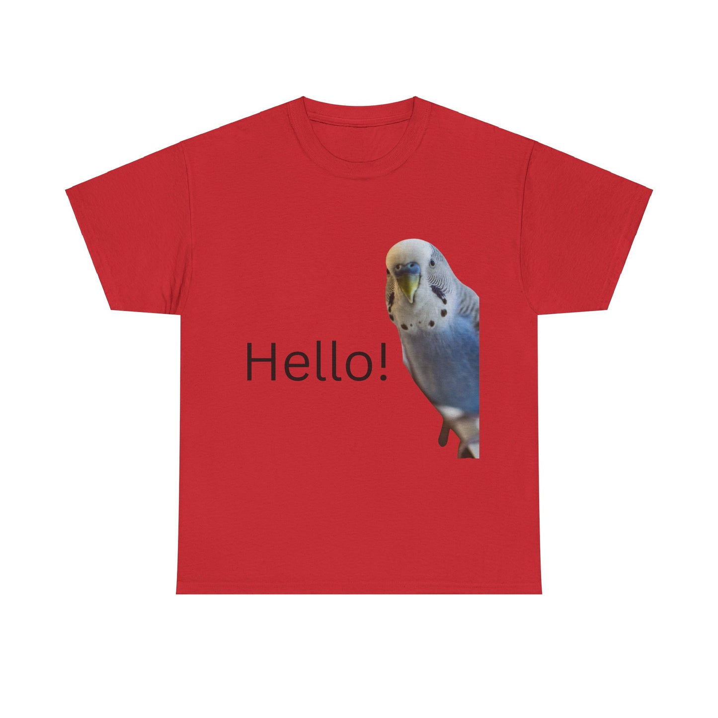 Budgie Hello Cotton T-Shirt