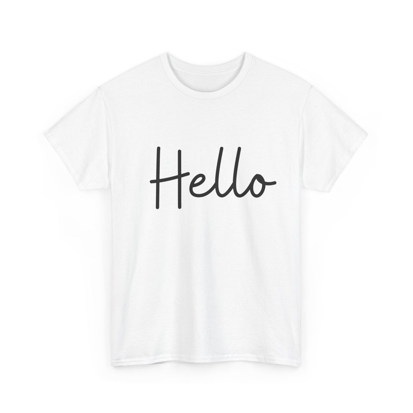 "Hello" (English Greeting) Unisex Heavy Cotton Tee