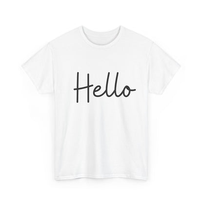 "Hello" (English Greeting) Unisex Heavy Cotton Tee