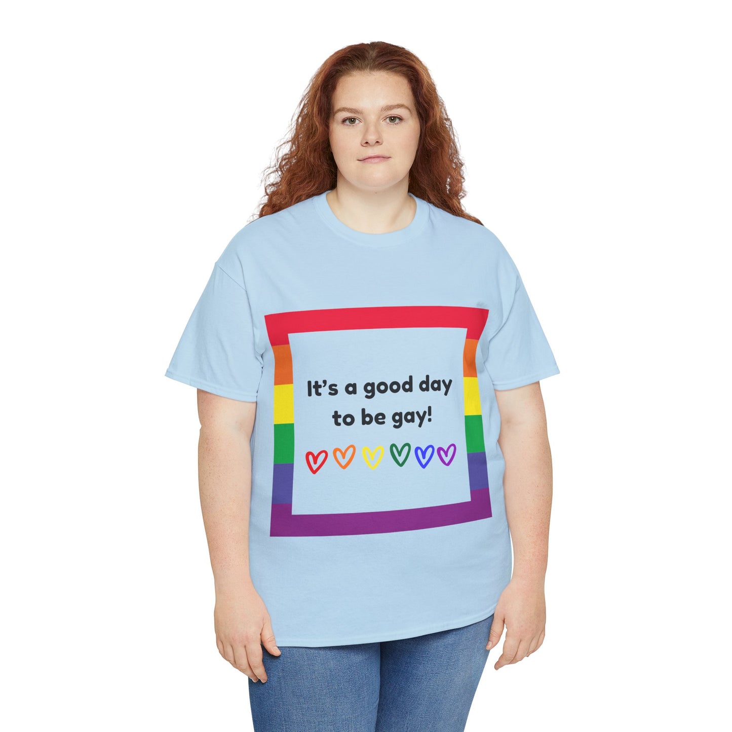 Unisex Heavy Cotton Tee - Good Day To Be Gay