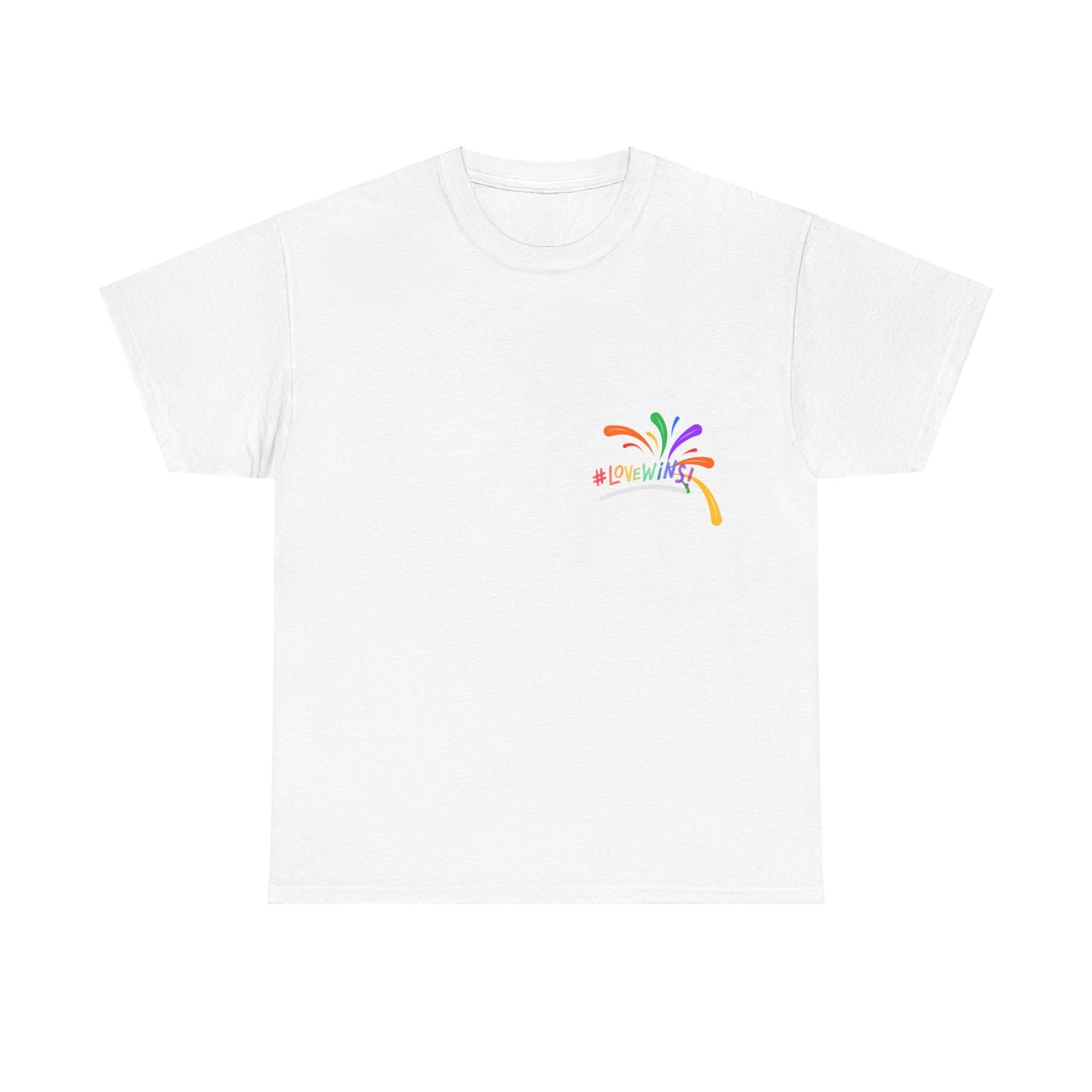 Unisex Heavy Cotton Tee - Love Wins Splatter Mini