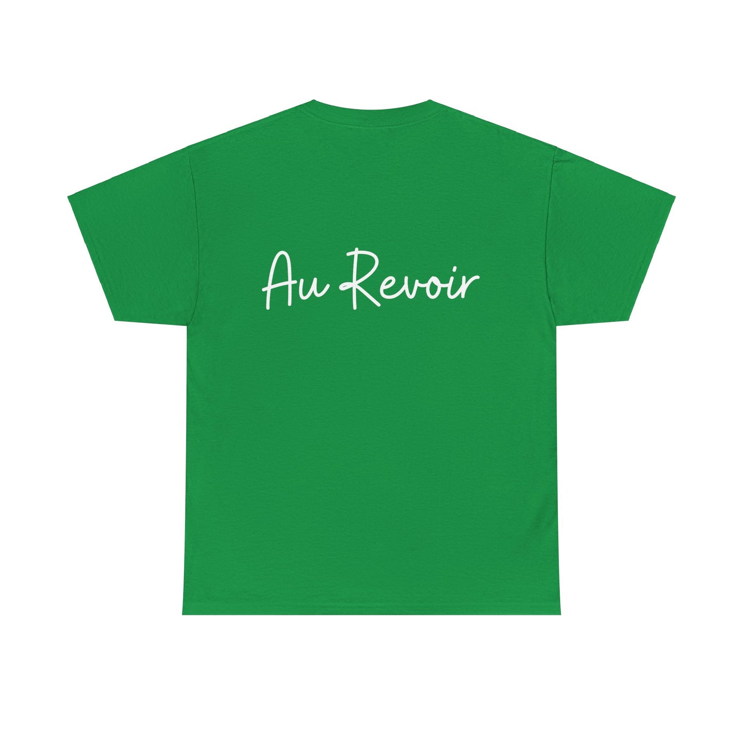 "Bonjour" & "Au Revoir" (French Greetings) Unisex Heavy Cotton Tee