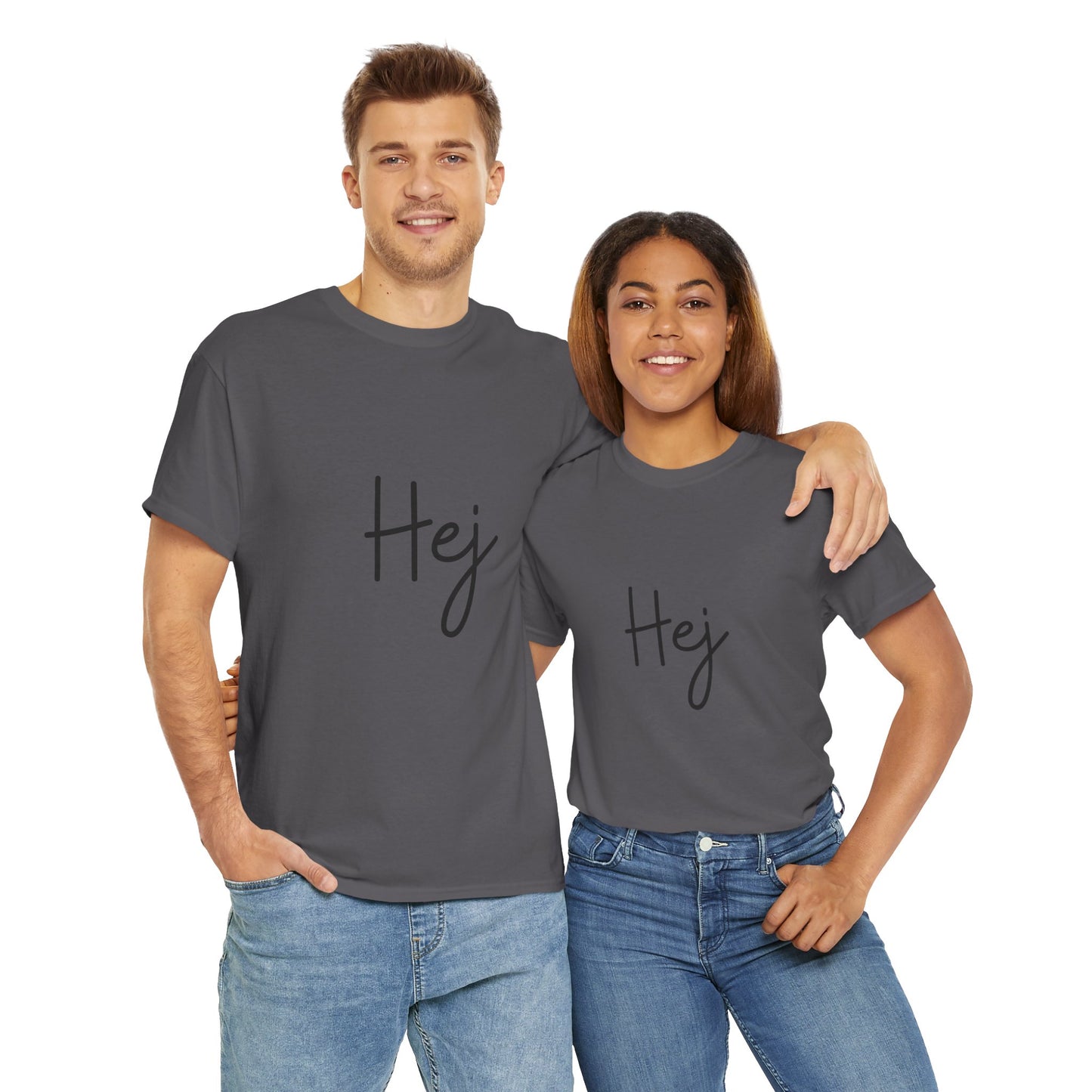 "Hej" (Danish Greeting) Unisex Heavy Cotton Tee