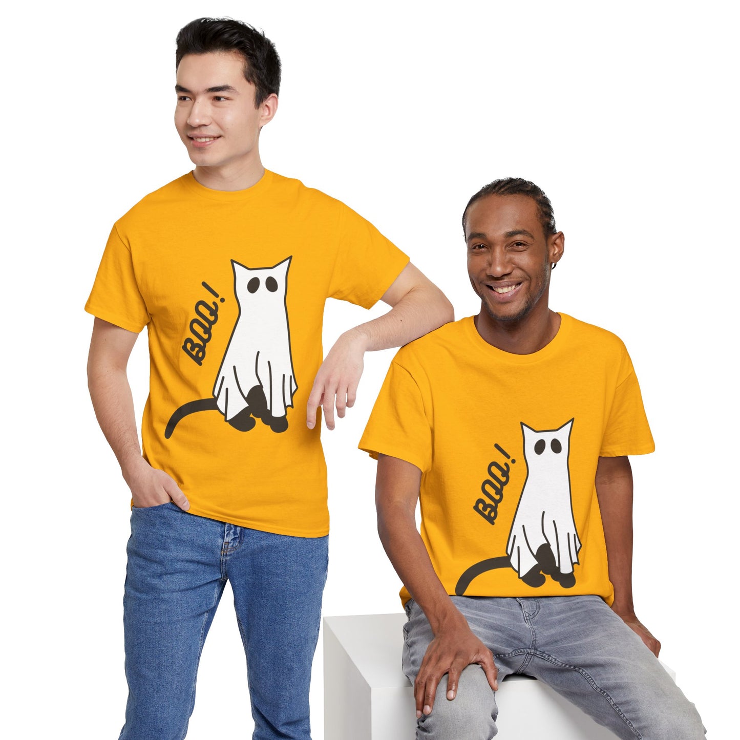 Unisex Heavy Cotton Tee - Boo Cat