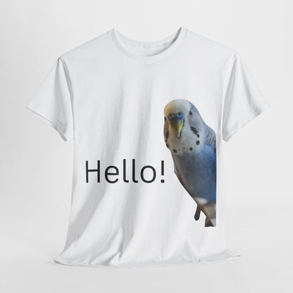 Budgie Hello Cotton T-Shirt