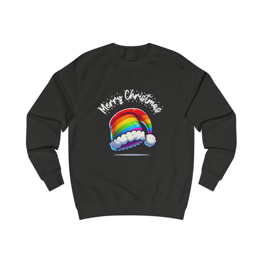 Christmas Rainbow Santa Hat Sweatshirt