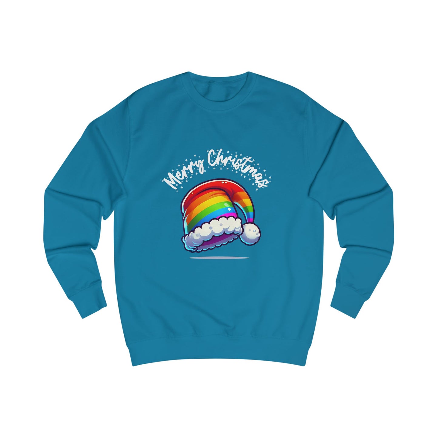 Christmas Rainbow Santa Hat Sweatshirt