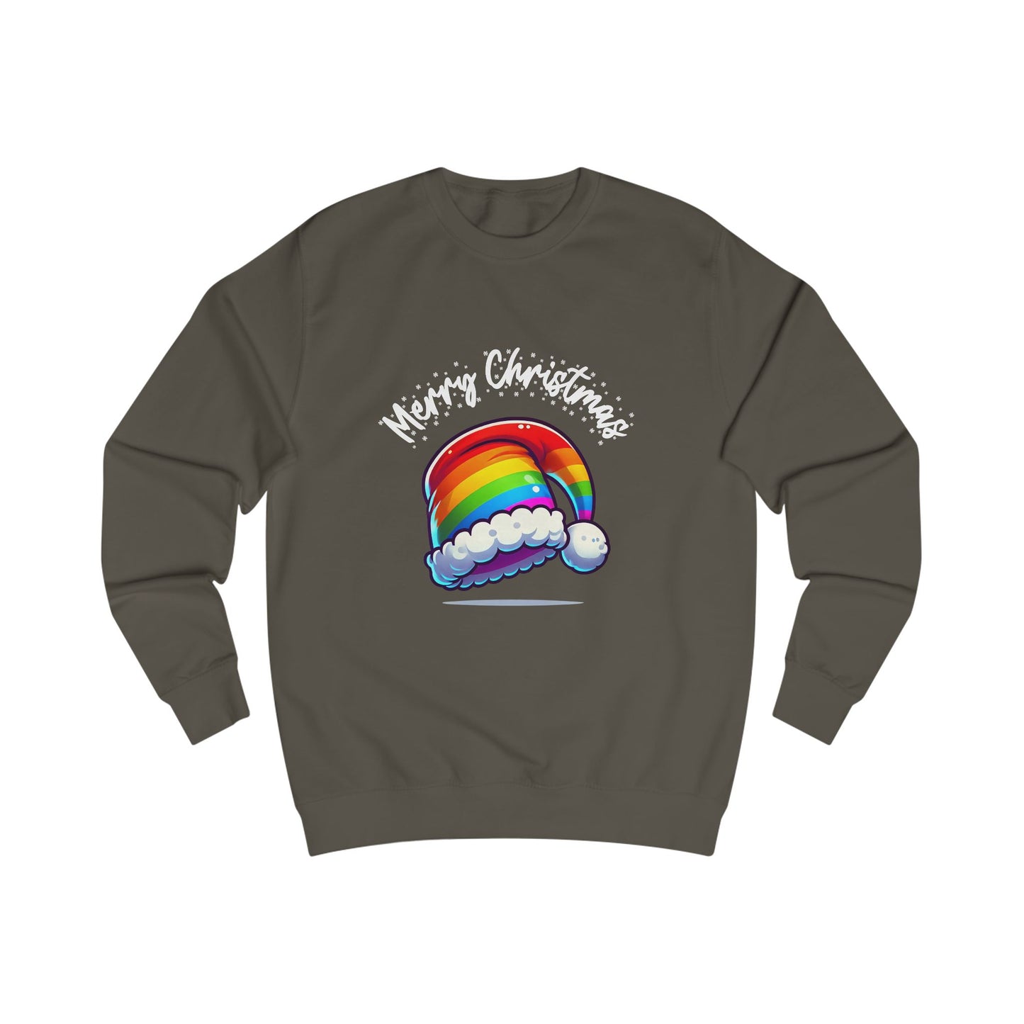 Christmas Rainbow Santa Hat Sweatshirt